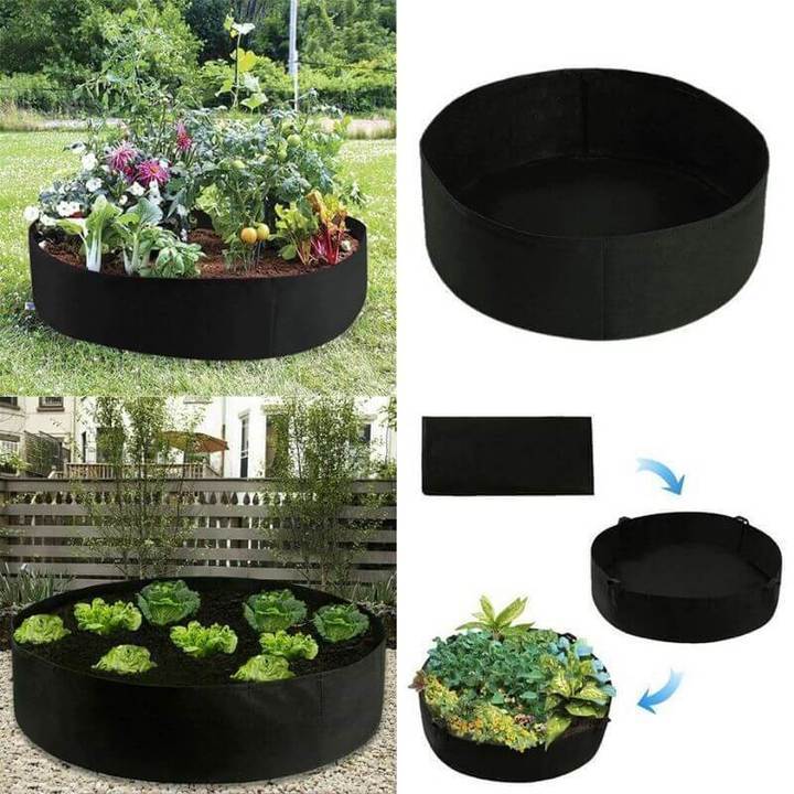 Raised Fabric Flower Bed