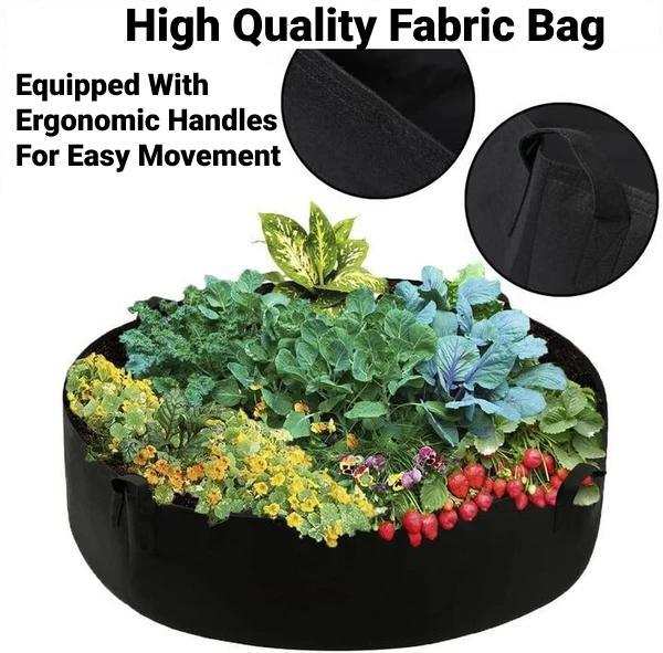 Raised Fabric Flower Bed