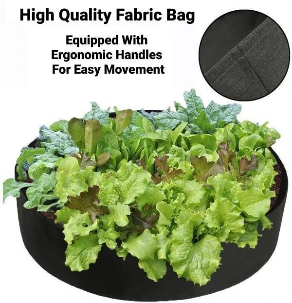 Raised Fabric Flower Bed
