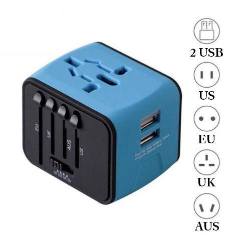 Quick Charge Universal Travel Adapter With C Type USB Ports