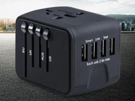 Quick Charge Universal Travel Adapter With C Type USB Ports