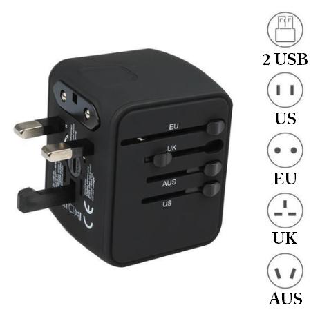 Quick Charge Universal Travel Adapter With C Type USB Ports