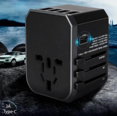 Quick Charge Universal Travel Adapter With C Type USB Ports