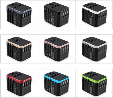 Quick Charge Universal Travel Adapter With C Type USB Ports