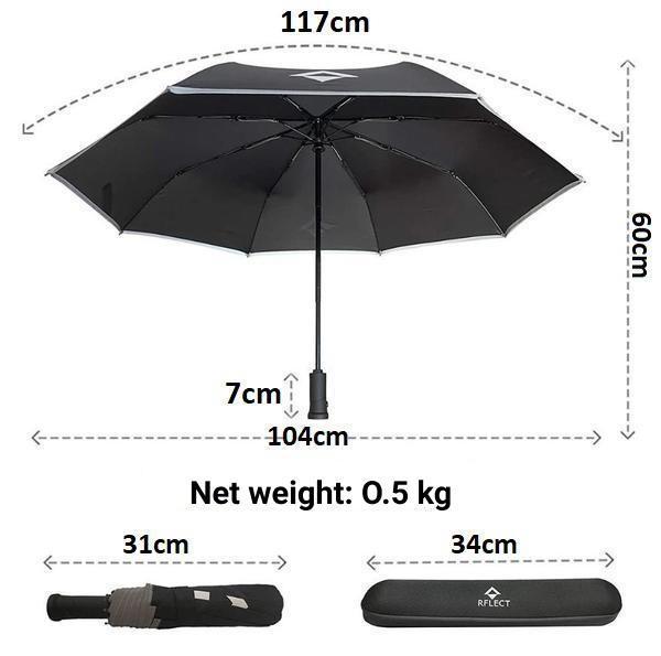 Inverted Umbrella With Reflective Band - BrelaPlus™