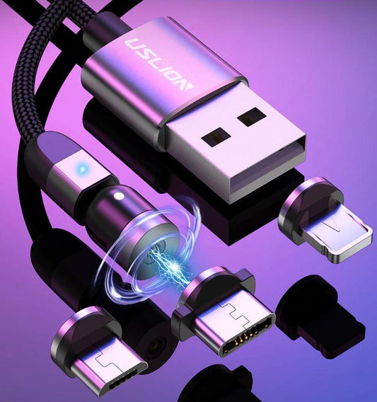 Magnetic iPhone charging cable - Type C - Micro Usb 360°