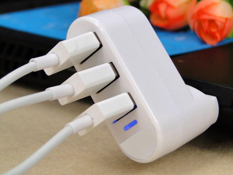 Mini Hub Rotatable with 3-Ports USB 2.0