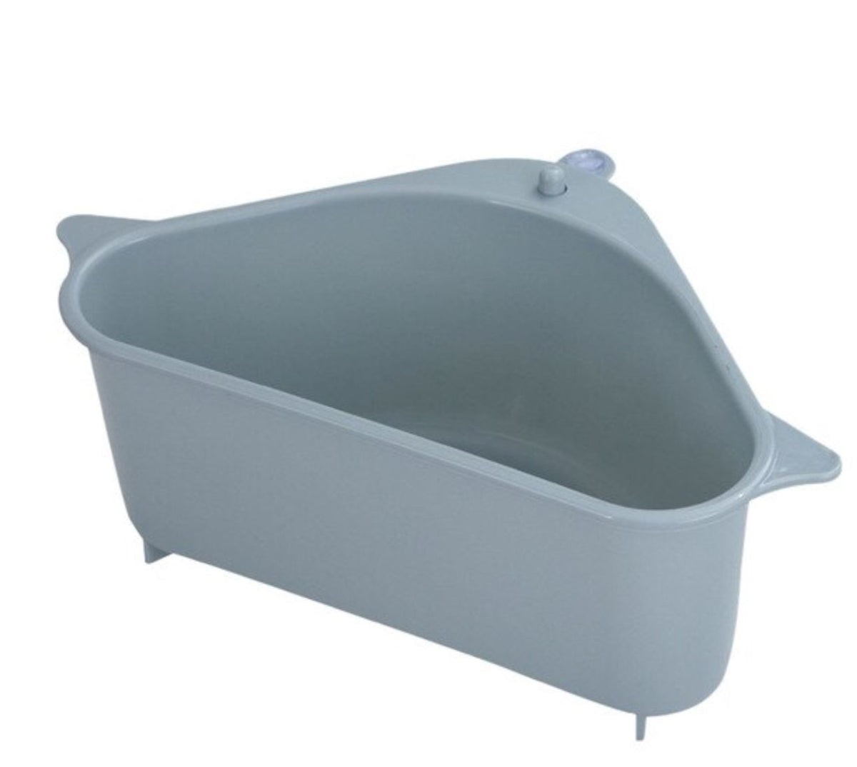 Triangular sink drain shelf