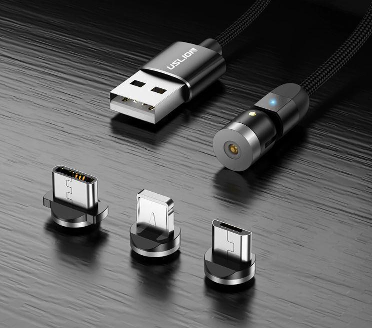 Magnetic iPhone charging cable - Type C - Micro Usb 360°