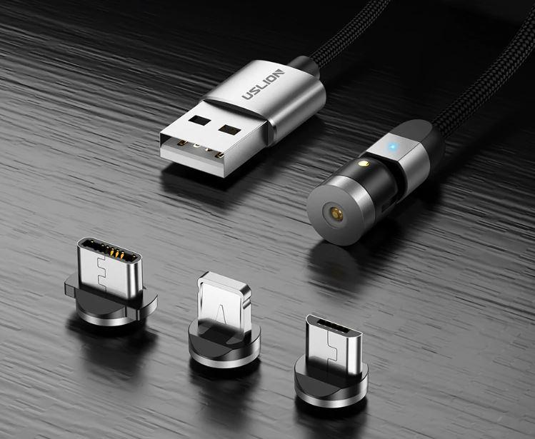 Magnetic iPhone charging cable - Type C - Micro Usb 360°