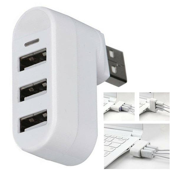 Mini Hub Rotatable with 3-Ports USB 2.0