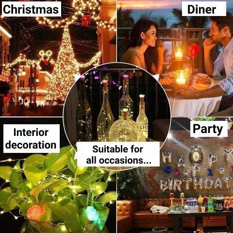 Fairy Lights Garland to Decorate Bottles