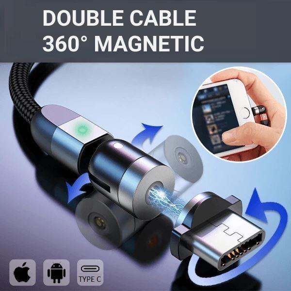Magnetic iPhone charging cable - Type C - Micro Usb 360°