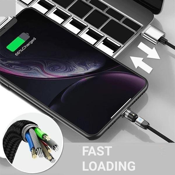 Magnetic iPhone charging cable - Type C - Micro Usb 360°
