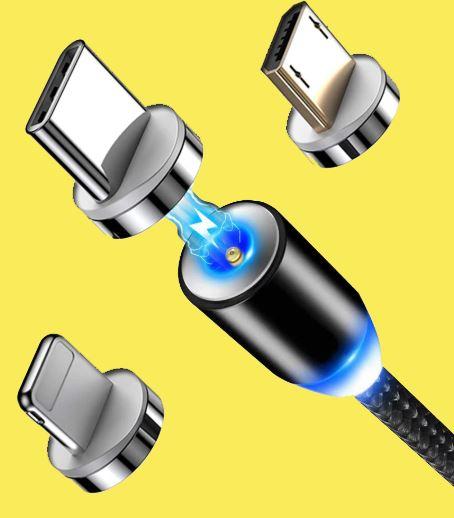 Magnetic iPhone charging cable - Type C - Micro Usb 360°