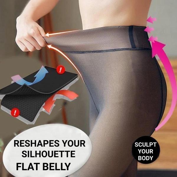 Fake Translucent Warm Fleece Tights - Perfect Legs