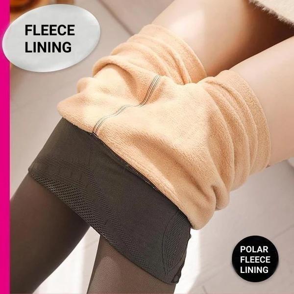 Fake Translucent Warm Fleece Tights - Perfect Legs