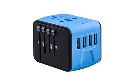 Quick Charge Universal Travel Adapter With C Type USB Ports