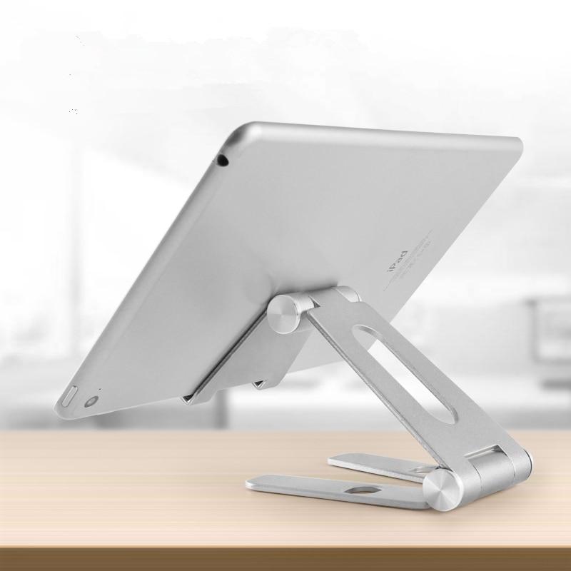 Folding and rotating support for phone or tablet