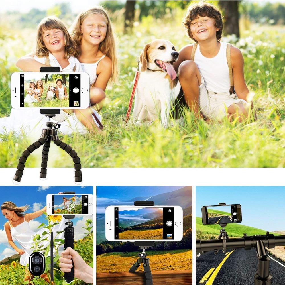 Flexible Tripod with Bluetooth Remote Control