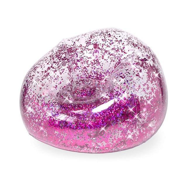 Sparkling Chair - Indoor/Outdoor Confetti Glitter Inflatable Lounger
