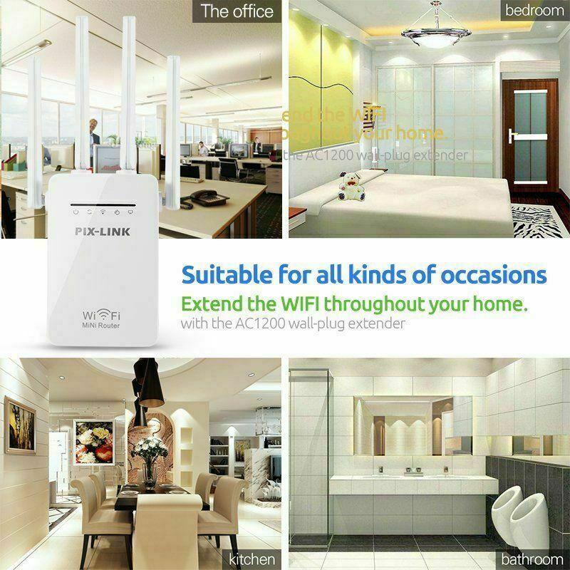 1200 MBPS DUAL- BAND WIFI LONG RANGE WIRELESS EXTENDER