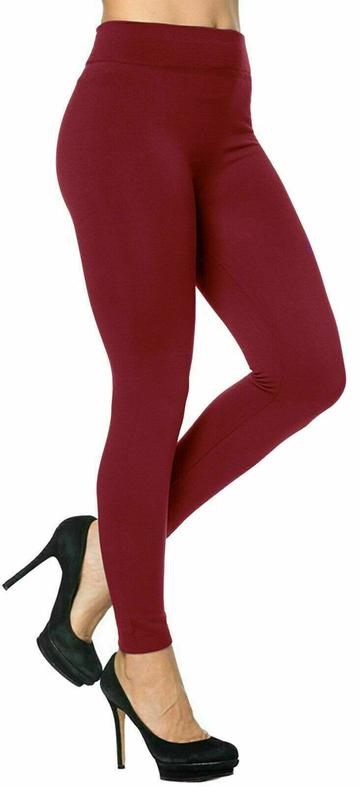 Strong Compression Leggings with Tummy Control and Thermal Fleece Lining