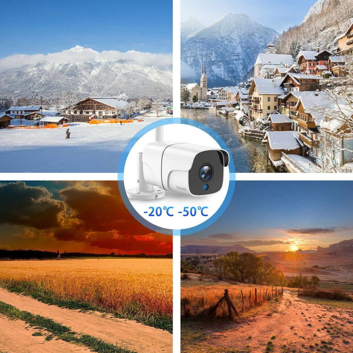 WiFi 8CH 1080P CCTV Security Camera System Home Wireless Outdoor Night Vision UK