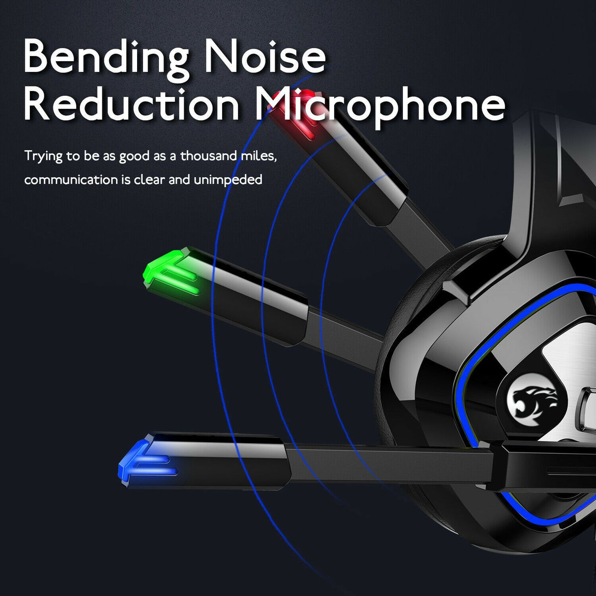 LED Gaming Headset  For PC Mac Nintendo Switch  PS4 Xbox One
