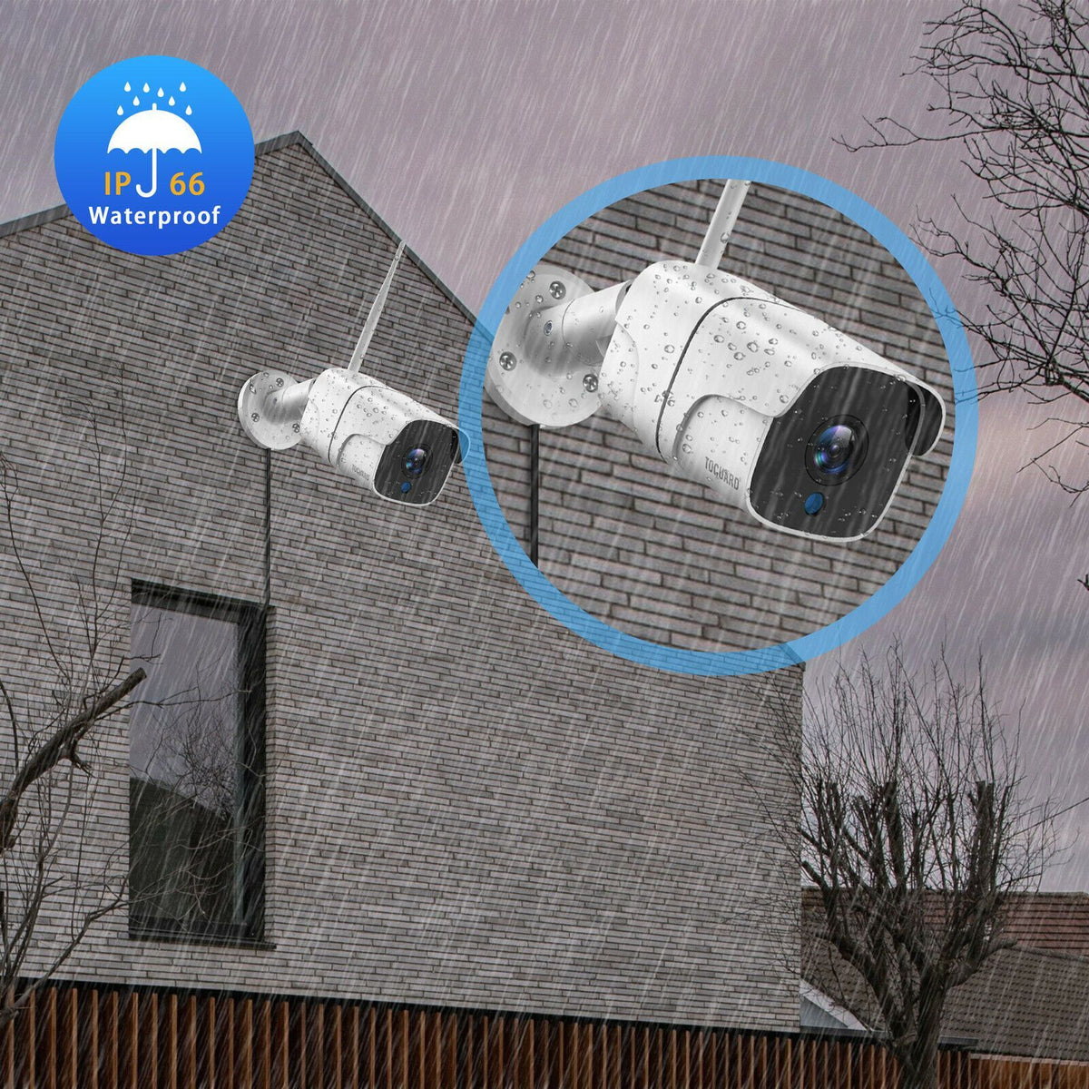 WiFi 8CH 1080P CCTV Security Camera System Home Wireless Outdoor Night Vision UK